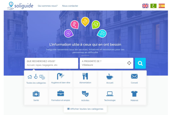 Soliguide ecran Capture